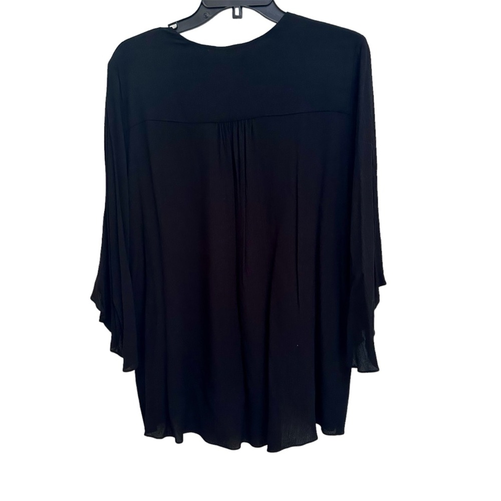 NWT! Karen Kane Black Long Sleeved Asymmetric Top Tunic Blouse in Women’s Medium - Picture 4 of 7